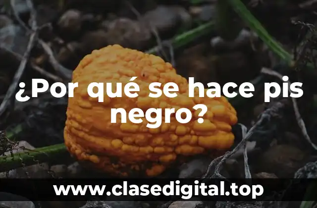 ¿Por qué se hace pis negro?