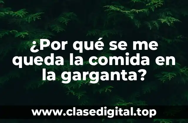 ¿Por qué se me queda la comida en la garganta?