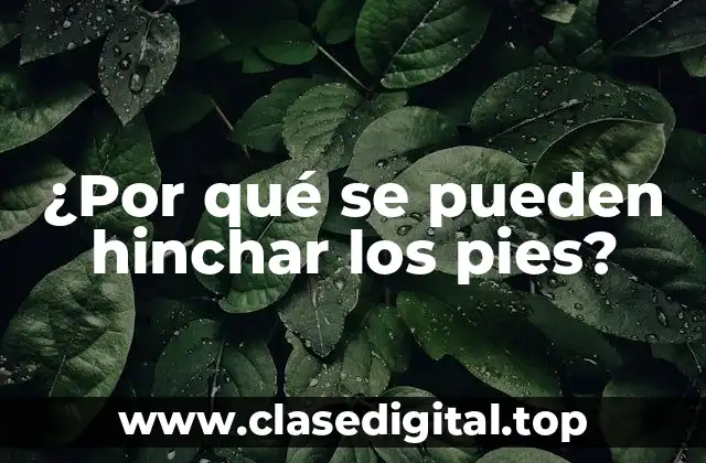 Causas comunes de la hinchazón en los pies