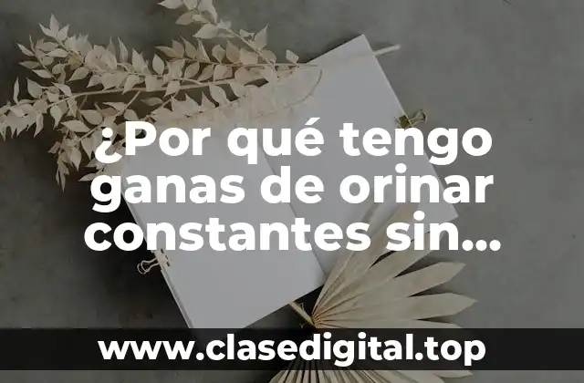 ¿Por qué tengo ganas de orinar constantes sin infección? (Trastorno del tracto urinario)