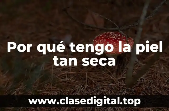 Por qué tengo la piel tan seca