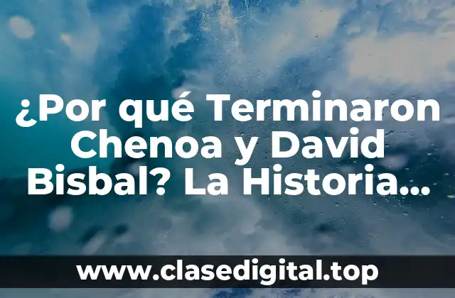 ¿Por qué Terminaron Chenoa y David Bisbal? La Historia Detrás de la Separación