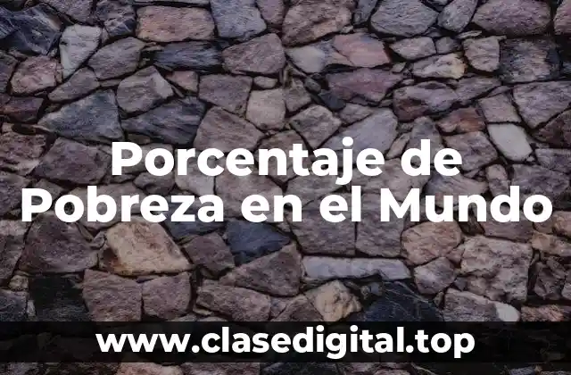 Porcentaje de Pobreza en el Mundo