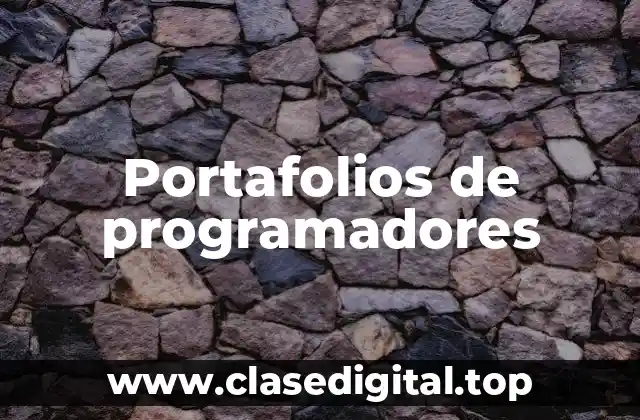 Portafolios de programadores