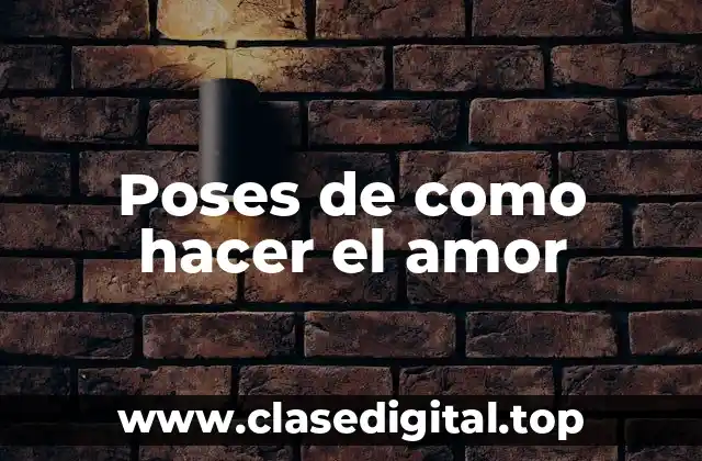 Poses de como hacer el amor