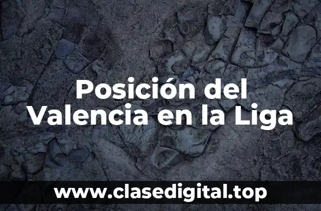 Posición del Valencia en la Liga