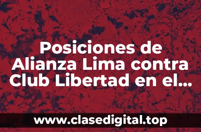 Posiciones de Alianza Lima contra Club Libertad en el Fútbol Internacional