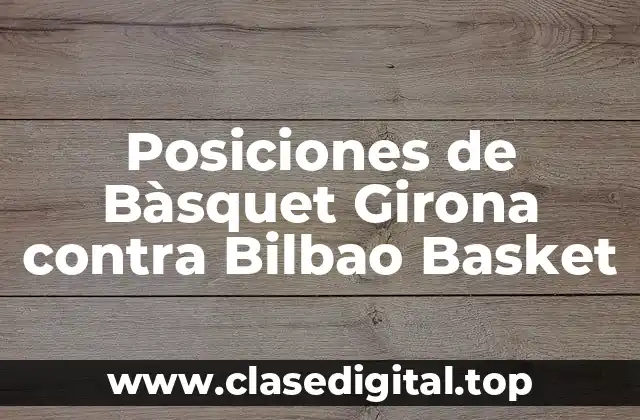 Posiciones de Bàsquet Girona contra Bilbao Basket