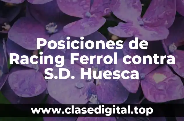 Posiciones de Racing Ferrol contra S.D. Huesca
