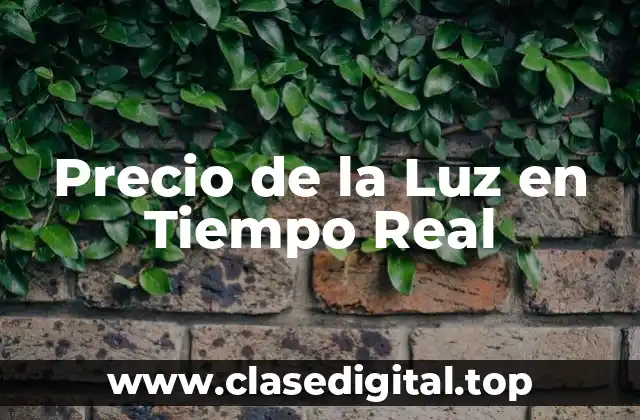 Precio de la Luz en Tiempo Real