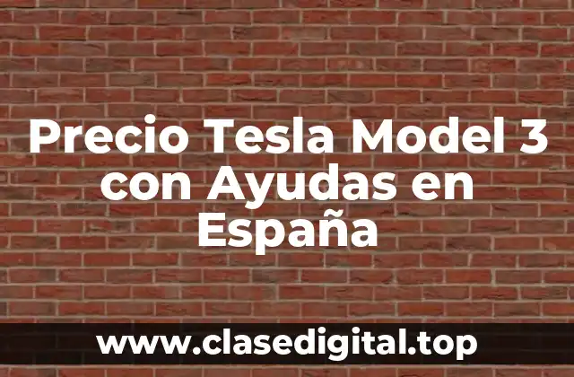 Precio Tesla Model 3 con Ayudas en España