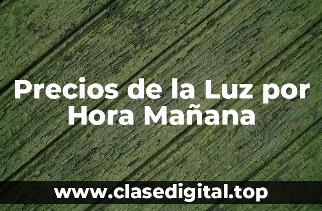 Precios de la Luz por Hora Mañana