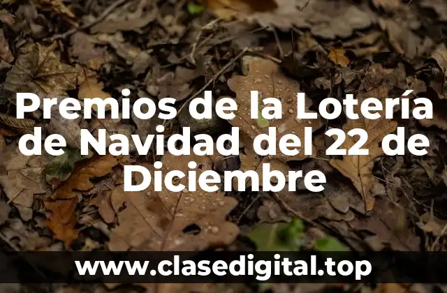 Premios de la Lotería de Navidad del 22 de Diciembre
