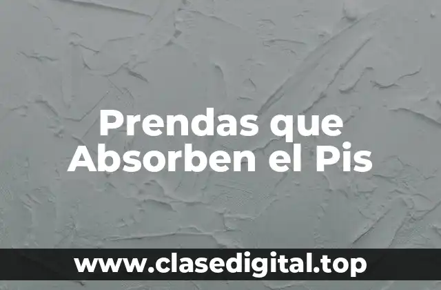 Prendas que Absorben el Pis