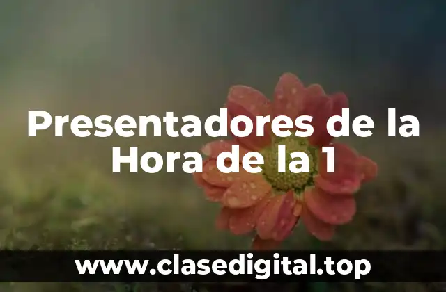Presentadores de la Hora de la 1
