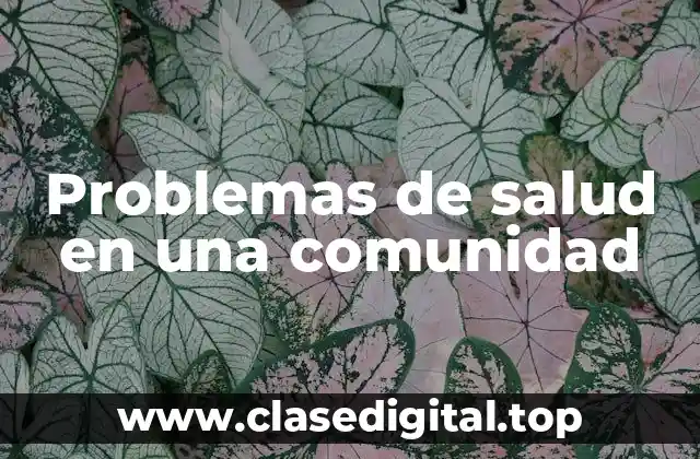Problemas de salud en una comunidad
