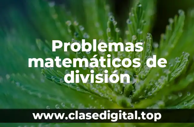 Problemas matemáticos de división