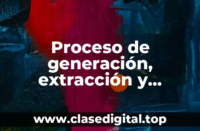Proceso de generación, extracción y abastecimiento de insumos