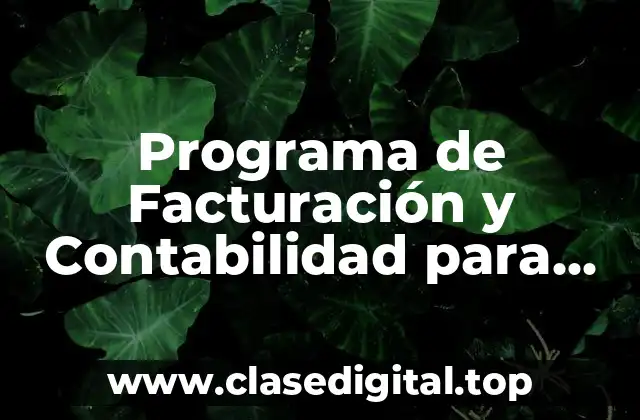 Programa de Facturación y Contabilidad para PYMES