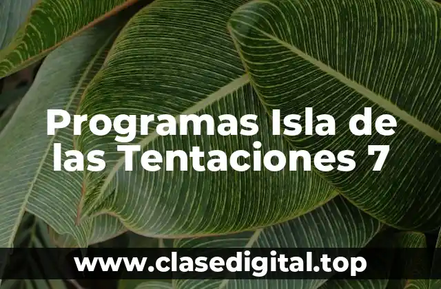 Programas Isla de las Tentaciones 7