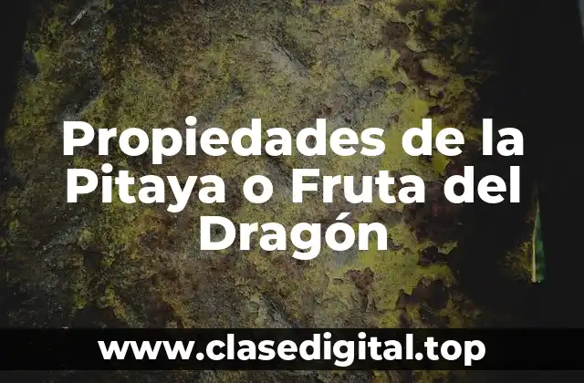 ¿Qué es la Pitaya o Fruta del Dragón?