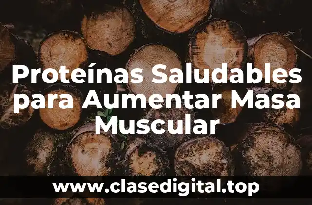 Proteínas Saludables para Aumentar Masa Muscular