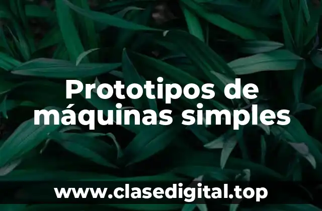 Prototipos de máquinas simples