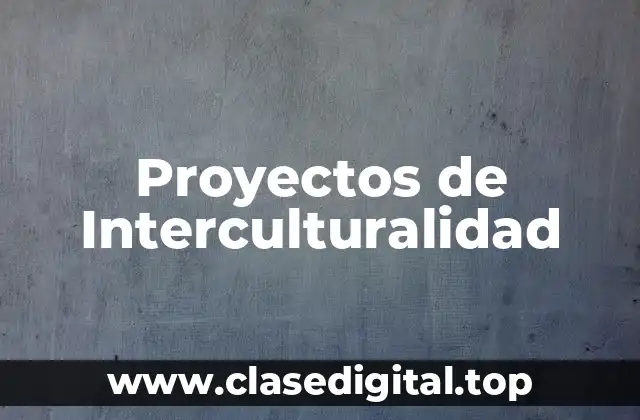 Proyectos de Interculturalidad
