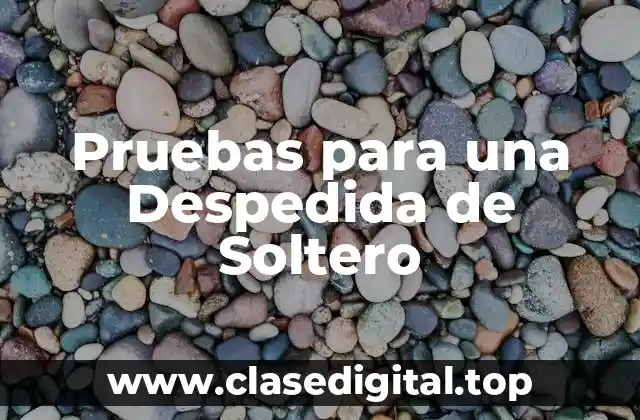 Pruebas para una Despedida de Soltero