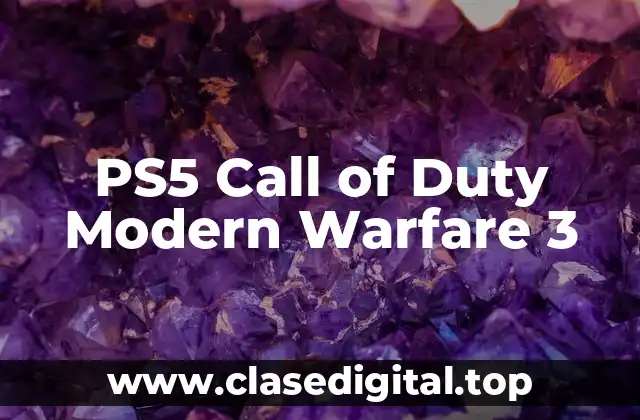 PS5 Call of Duty Modern Warfare 3