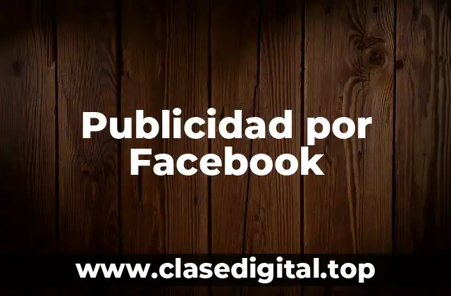 Publicidad por Facebook