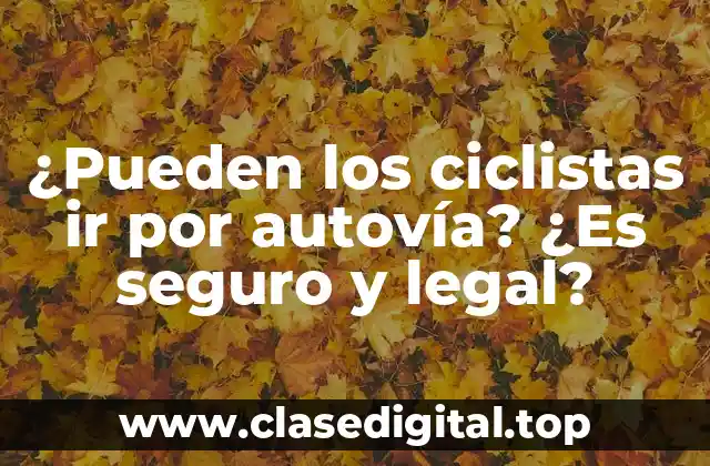 ¿Pueden los ciclistas ir por autovía? ¿Es seguro y legal?