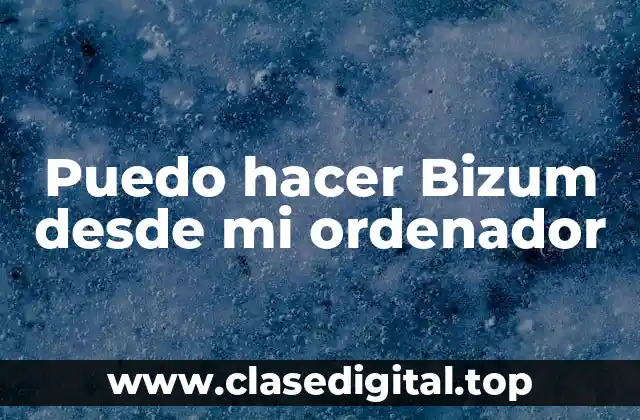 Puedo hacer Bizum desde mi ordenador