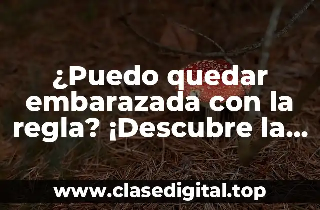 ¿Puedo quedar embarazada con la regla? ¡Descubre la verdad!