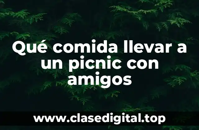Qué comida llevar a un picnic con amigos