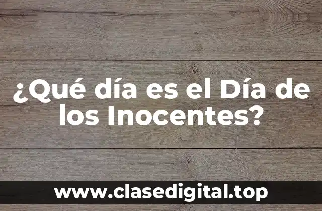 Orígenes del Día de los Inocentes