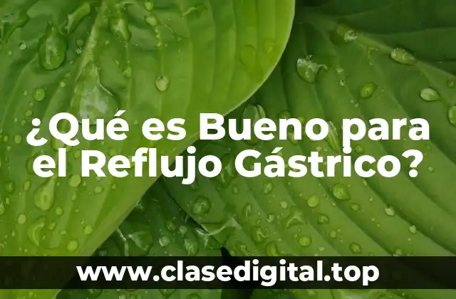 ¿Qué es Bueno para el Reflujo Gástrico?
