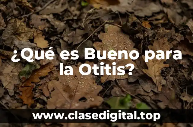 ¿Qué es Bueno para la Otitis?