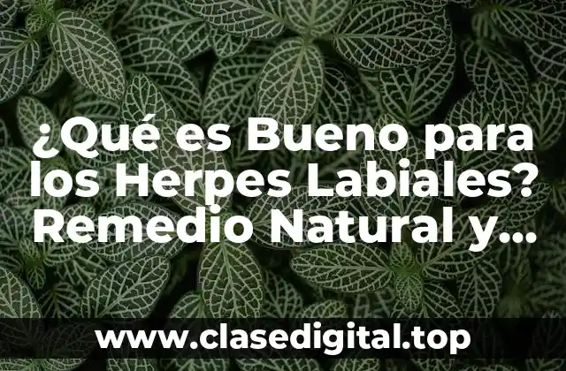 Causas y Síntomas de los Herpes Labiales