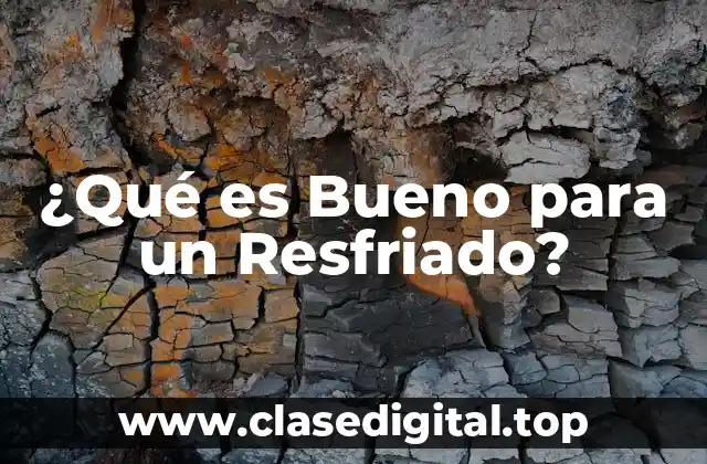 ¿Qué es Bueno para un Resfriado?