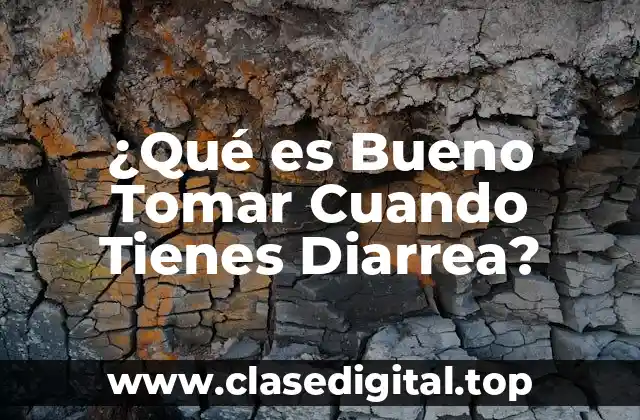 ¿Qué es Bueno Tomar Cuando Tienes Diarrea?