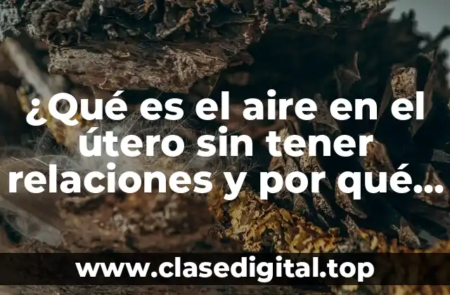 ¿Qué es el aire en el útero sin tener relaciones y por qué es importante?