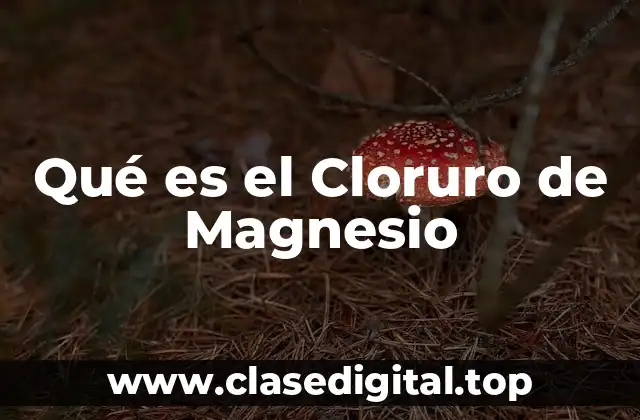 Propiedades del Cloruro de Magnesio