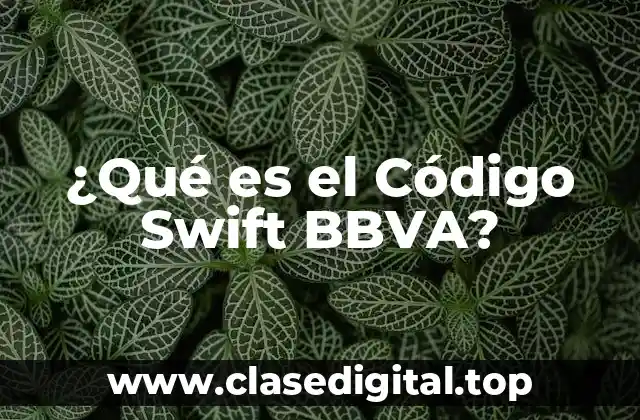 ¿Qué es el Código Swift BBVA?