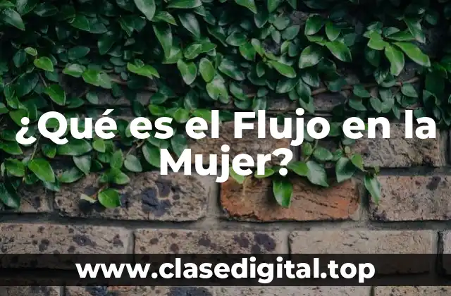 ¿Qué es el Flujo en la Mujer?