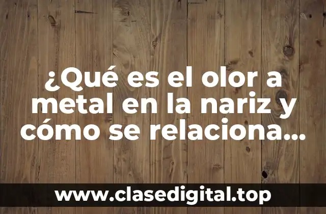 Causas del olor a metal en la nariz