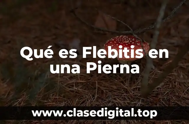 Qué es Flebitis en una Pierna