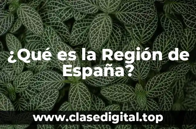 ¿Qué es la Región de España?
