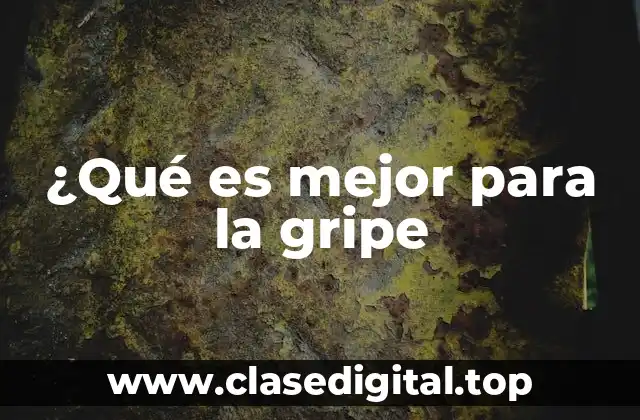 ¿Qué es mejor para la gripe