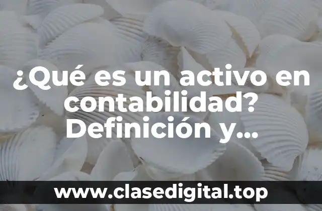 ¿Qué es un activo en contabilidad? Definición y conceptos clave